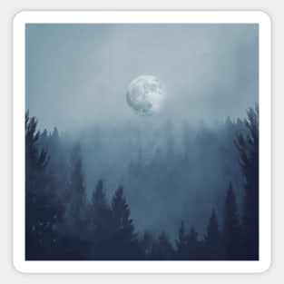 Misty Blue Forest 2 Sticker